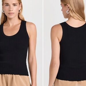 NWT Nothing Please Shopbop Estefania Ribbed Tank Top in Black L
